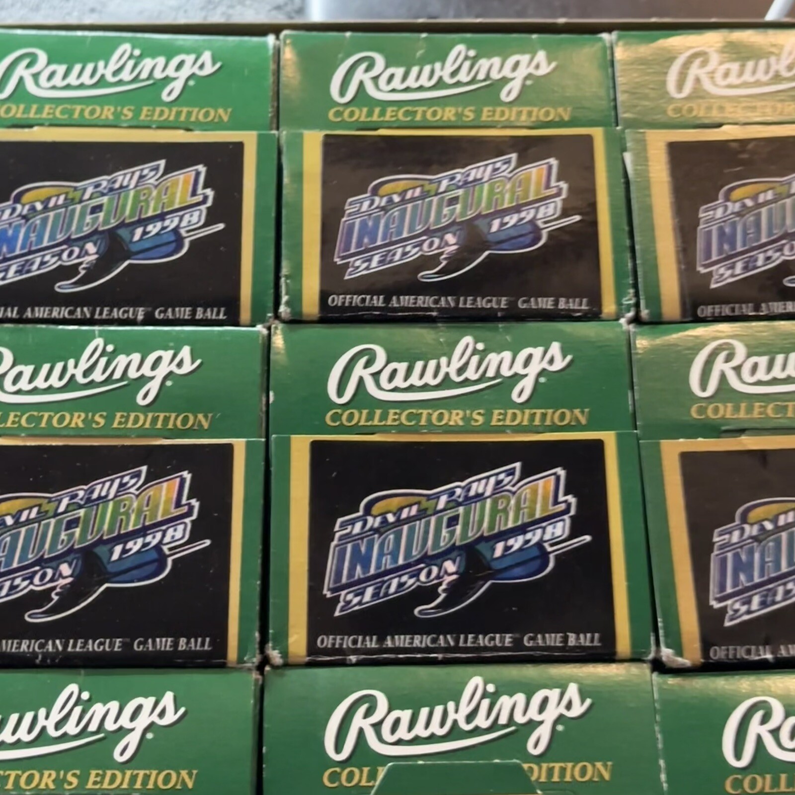 1998 Devil Rays Inaugural Season Rawlings Official Logo Baseball Tampa Bay Box