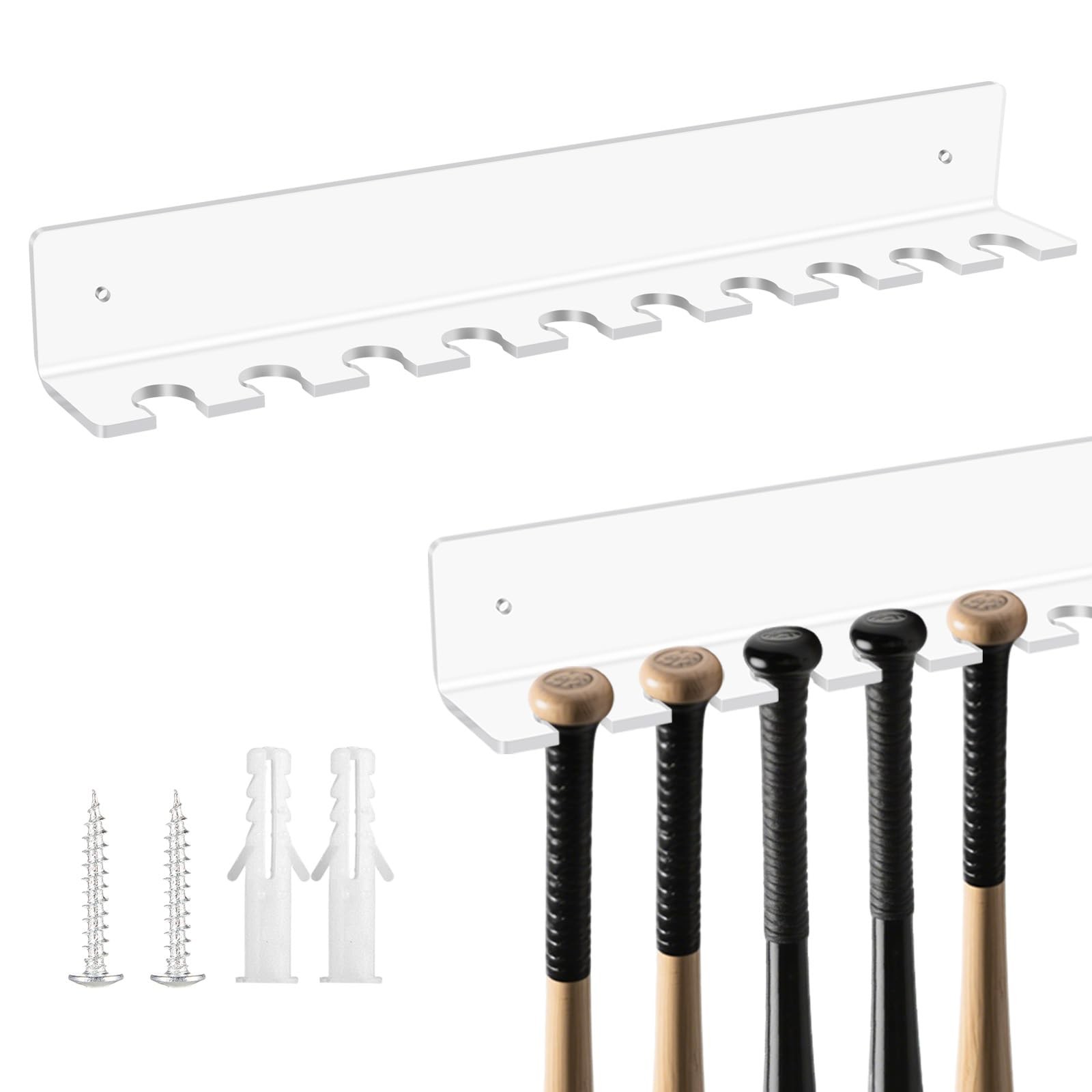 Threehoney 1 Pcs Mini Baseball Bat Holder, Acrylic Clear Baseball Bat Hanger …
