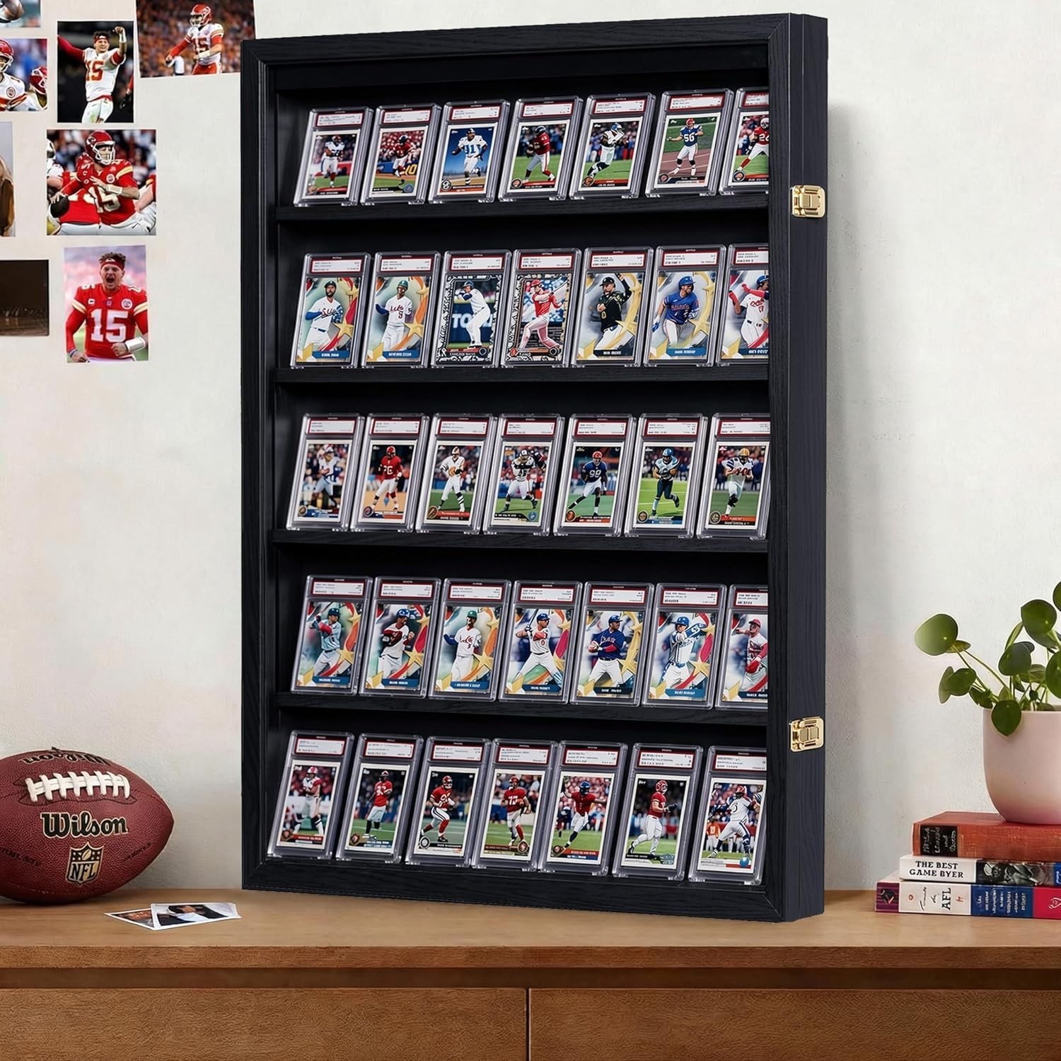 35 Baseball Card Display Case – Graded Sports Card Frame with 98% UV Protecti…