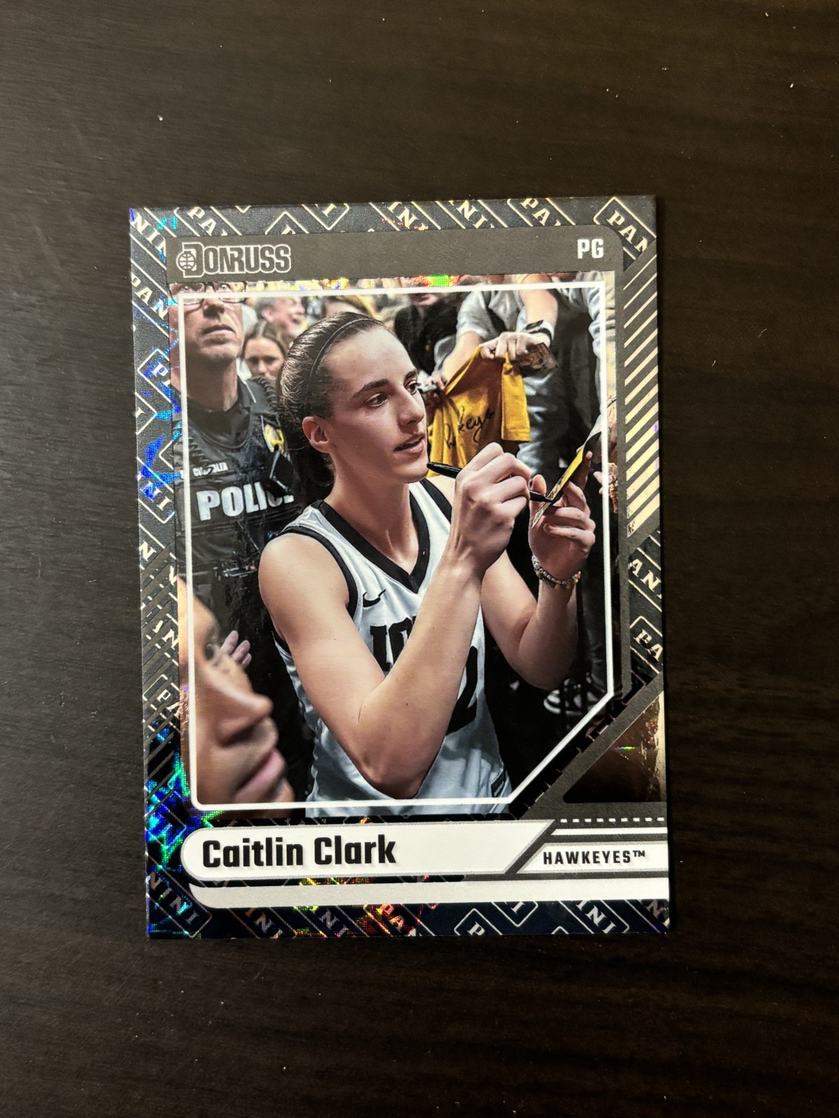 2024 Caitlin Clark Collection Donruss Black Panini Logo Holo SP #7 Rookie RC