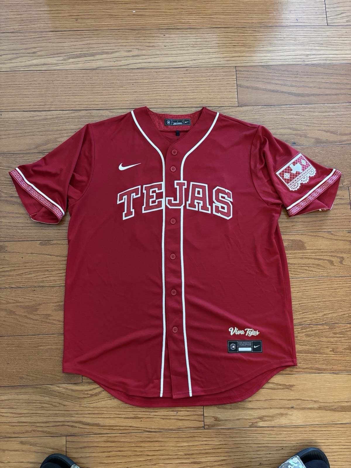 Nike Texas Longhorns “Tejas” Baseball Jersey Red García #53 Men’s L and M