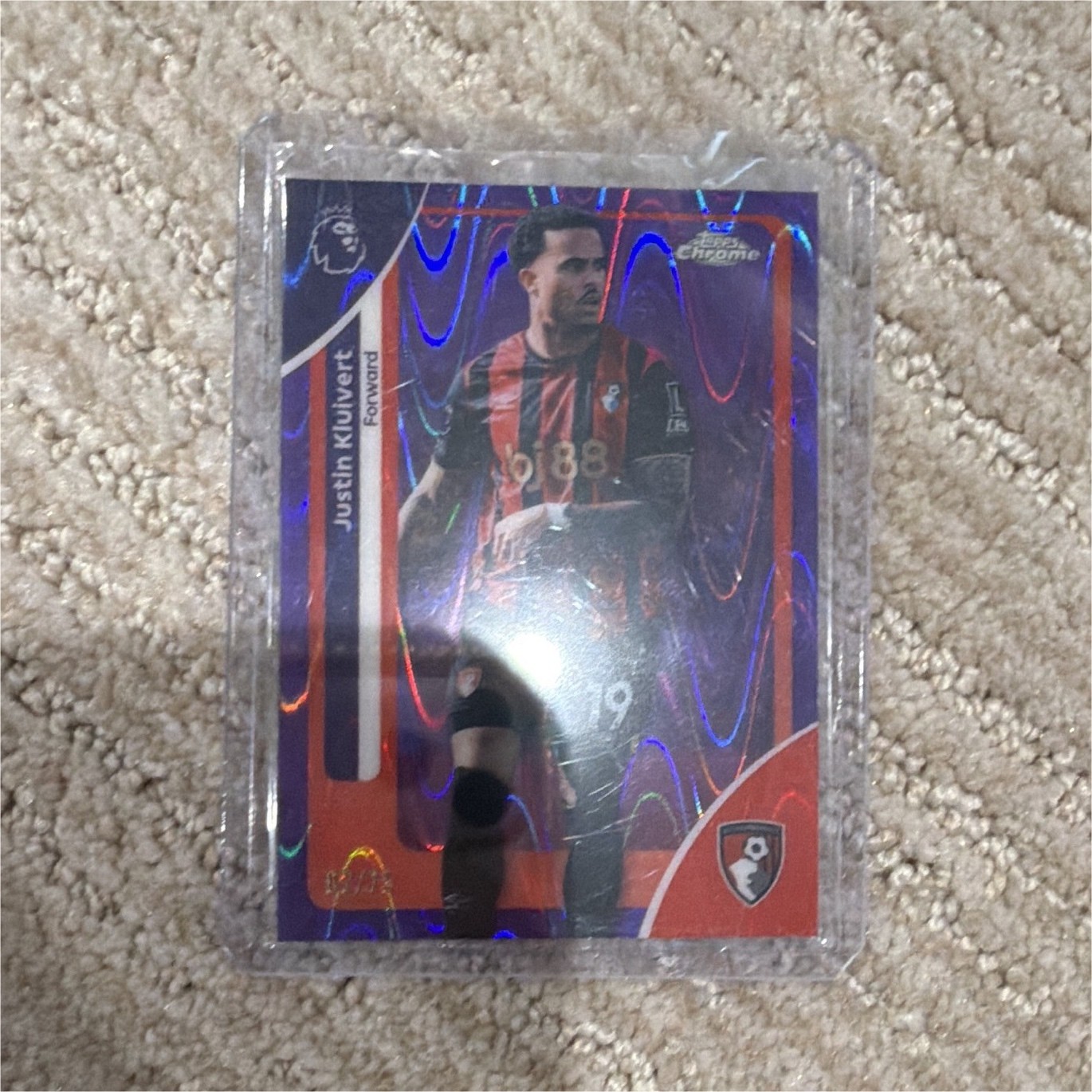 Topps Chrome Justin Kluivert AFC Bournemouth #1 Parallel /75 2024-25