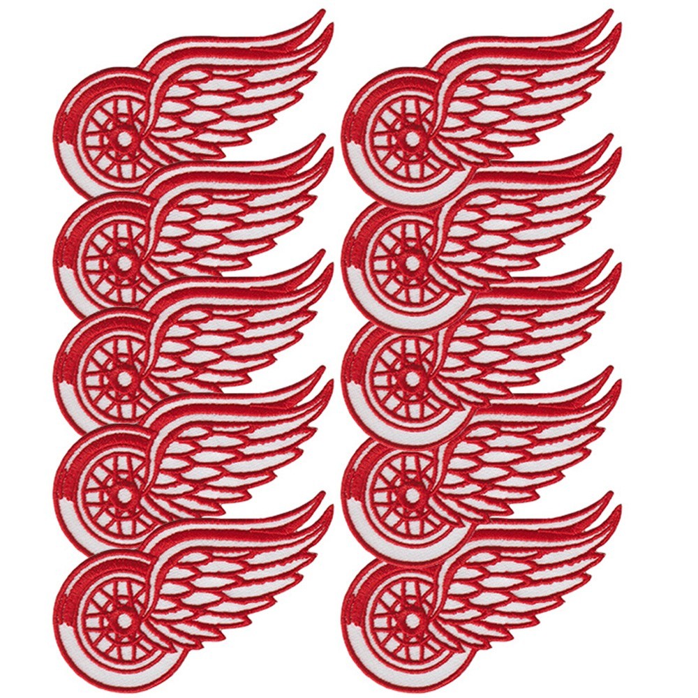10 pcs Detroit Red Wings Ice Hockey Logo Size 3.3 in x 2.4 in Sew Iron On Patch