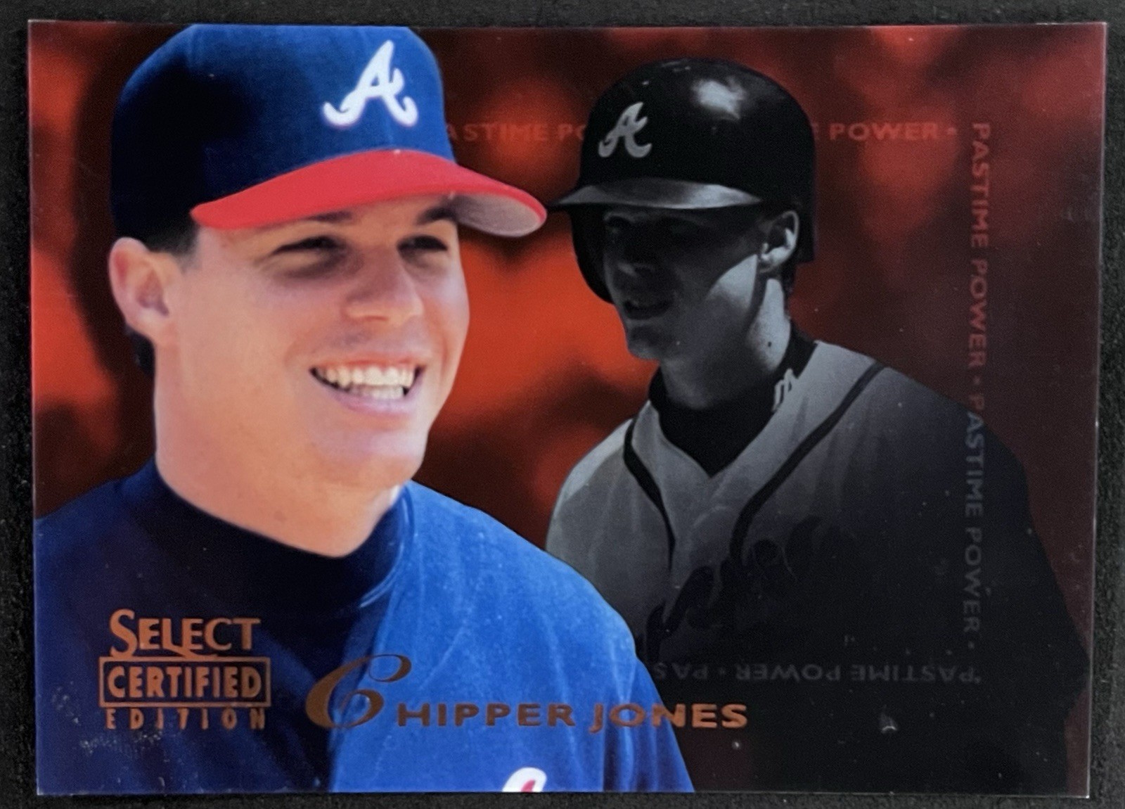 1996 Select Certified Edition – Chipper Jones #142 Red /1800 w/Peel