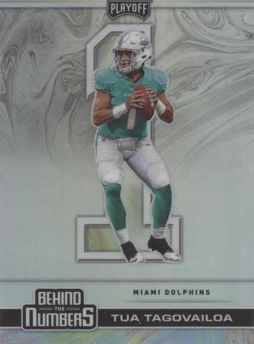 2020 Panini Playoff – Behind the Numbers Tua Tagovailoa #BTN-25 Silver Prizm …