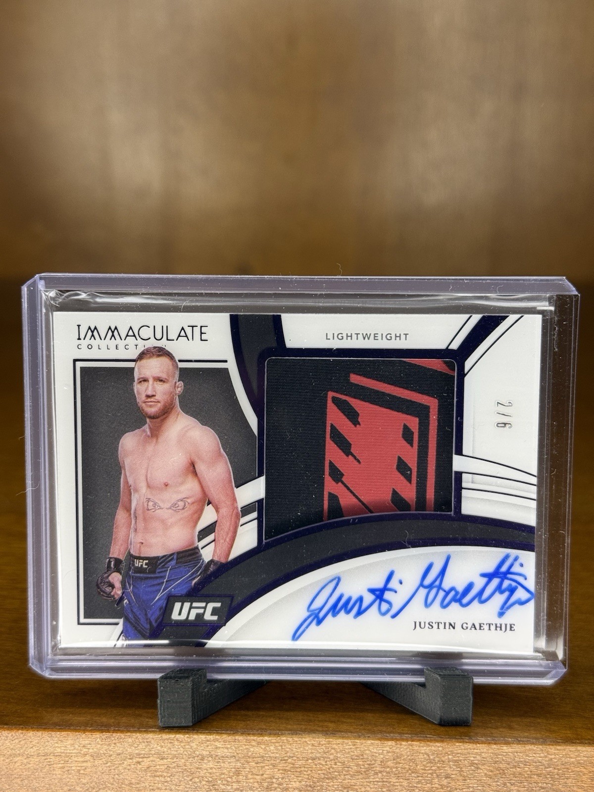 2022 Panini Immaculate Ufc Justin Gaethje Patch Auto 2/6