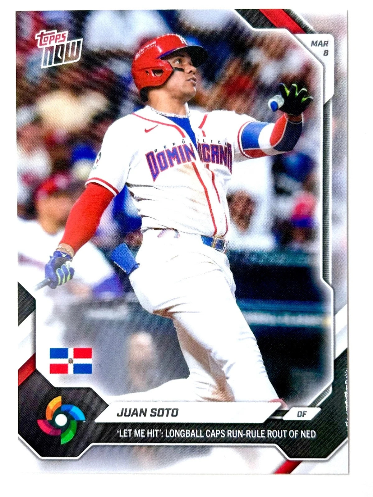 2026 Topps Now JUAN SOTO #WB16 World Baseball Classic – TEAM DOMINICAN REPUBLIC