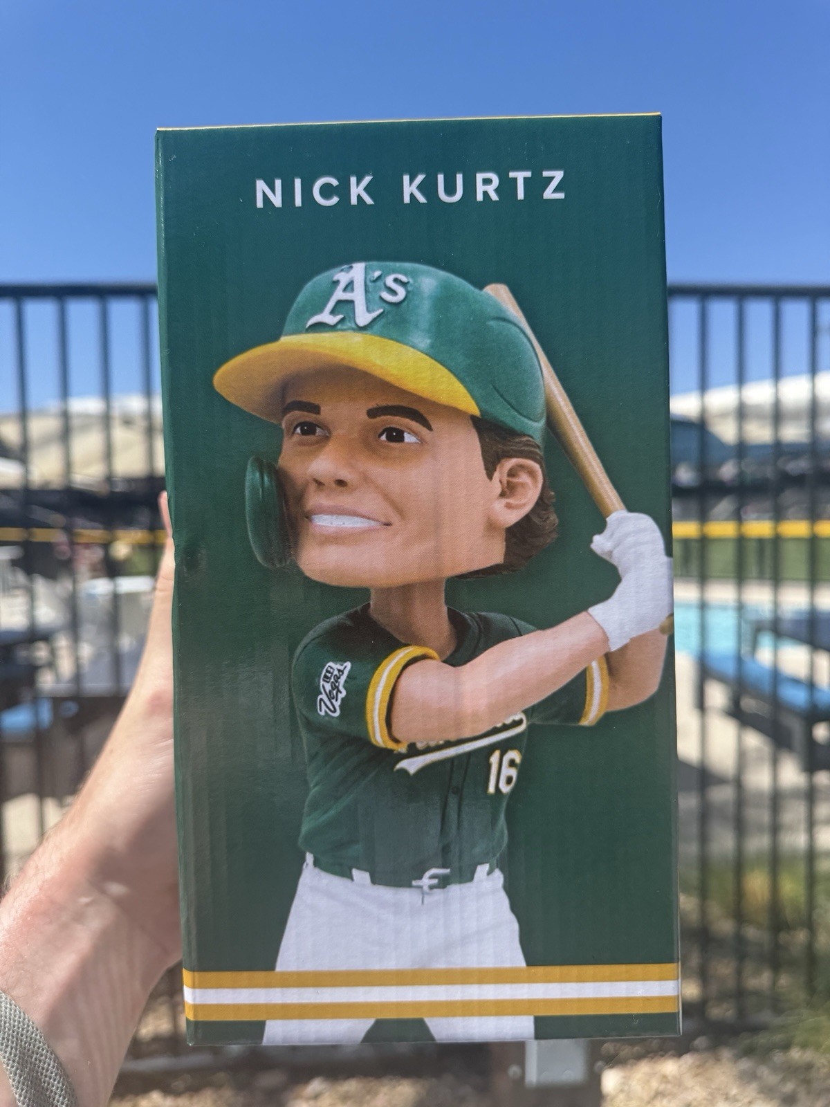 Nick Kurtz Bobblehead SGA Las Vegas Ballpark 6/14/26 Oakland Athletics NIB