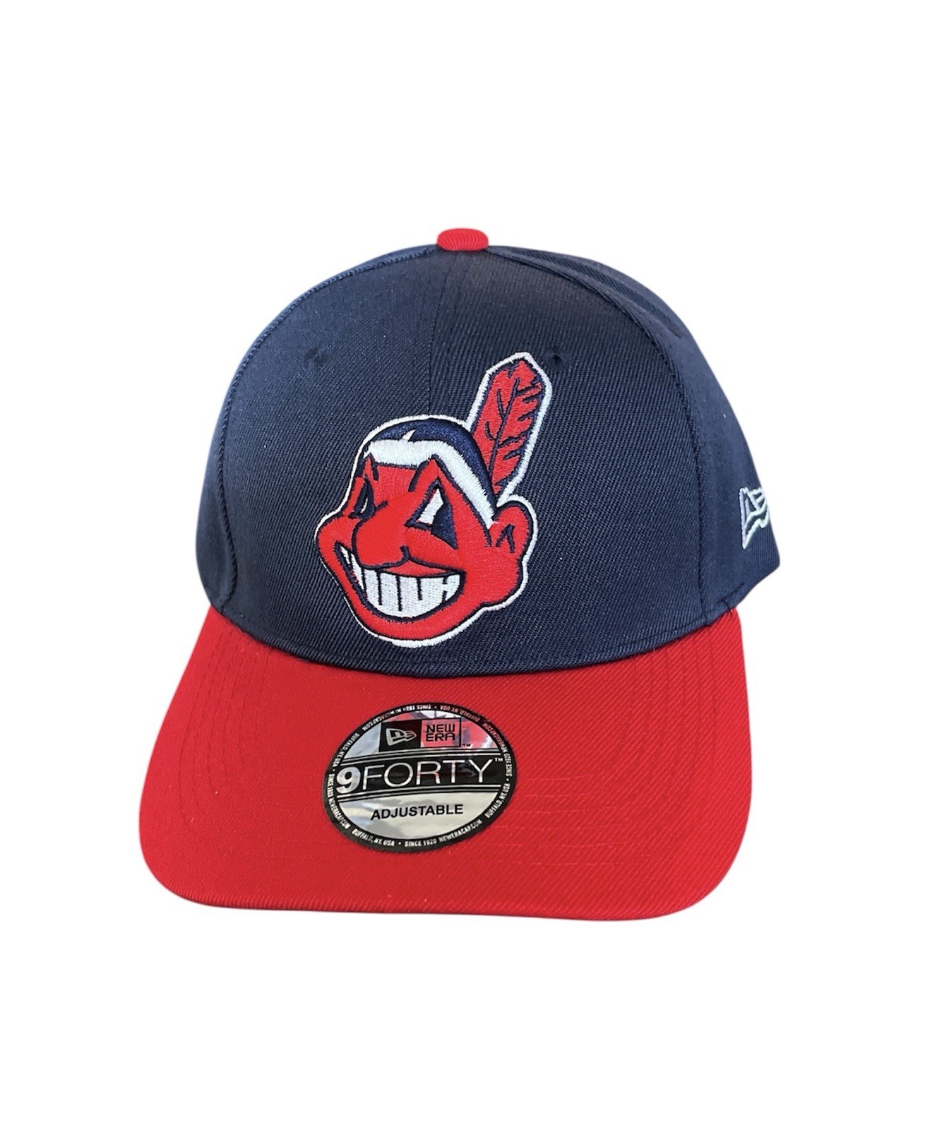Cleveland Guardians (Indians) 9Forty New Era Snapback Hat Chief Wahoo Navy & Red