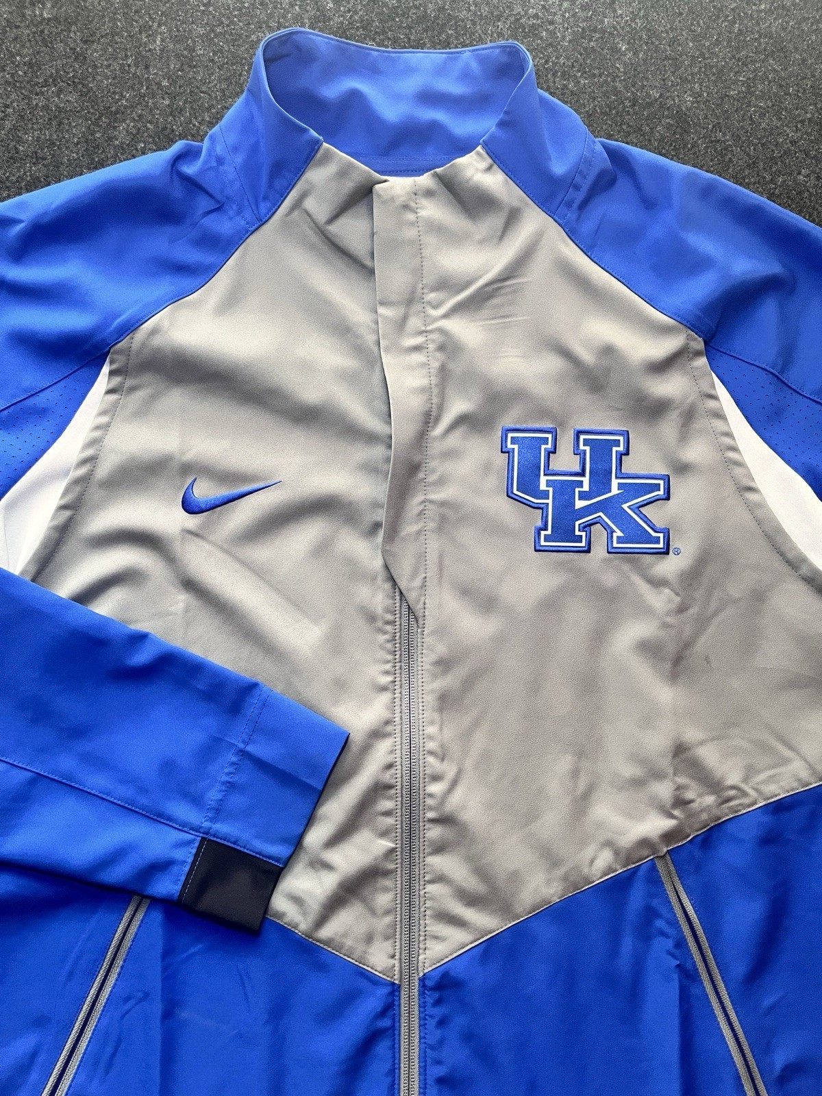Kentucky Wildcats Nike Dri-Fit Hyper Elite Full Zip Jacket Mens Large Blue Gray