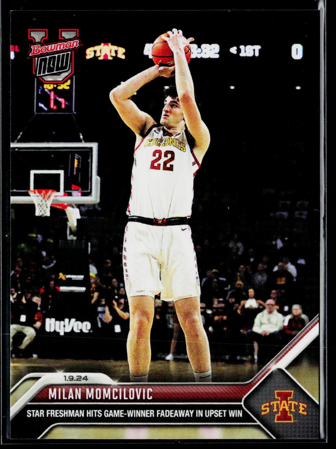 Milan Momcilovic 2023-24 Bowman U Now #28 Iowa State Cyclones