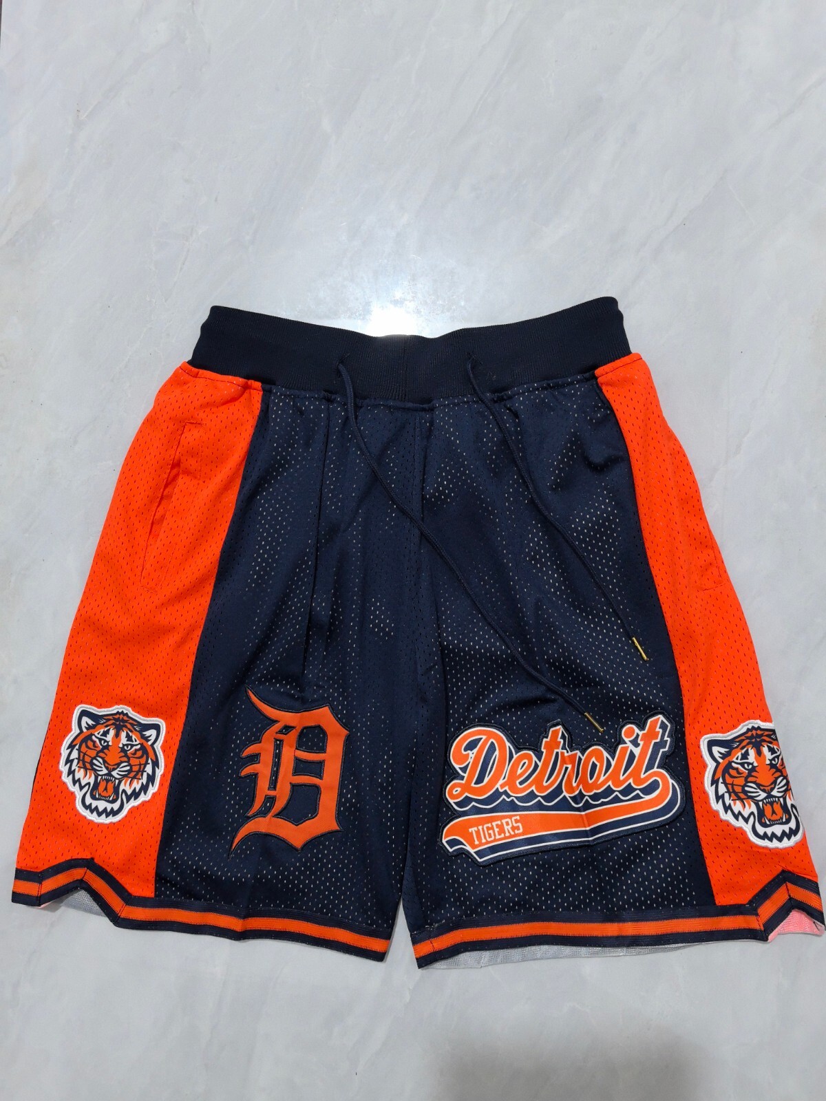 Hot Detroit Tigers Major League Baseball Men Deep Blue Shorts Size:S-3XL
