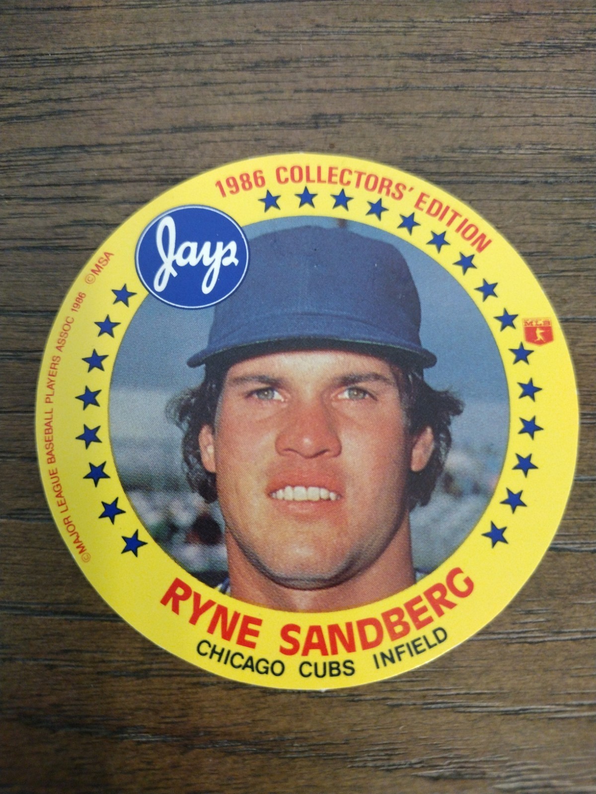 RYNE SANDBERG 1986 JAYS COLLECTORS EDITION DISC