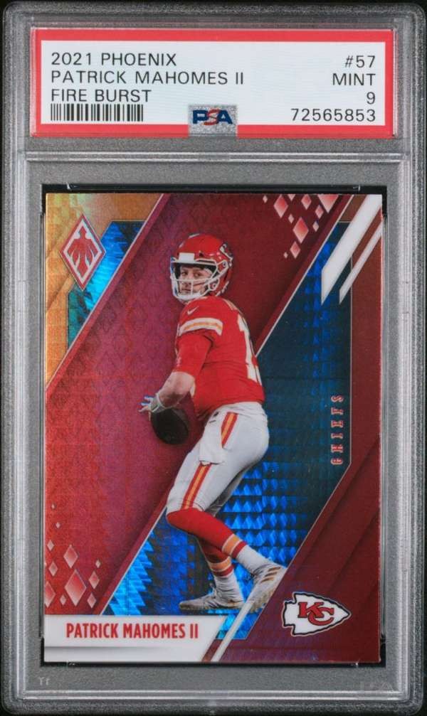 2021 Panini Phoenix – Fire Burst #57 PATRICK MAHOMES II PSA PSA 9 SN72565853