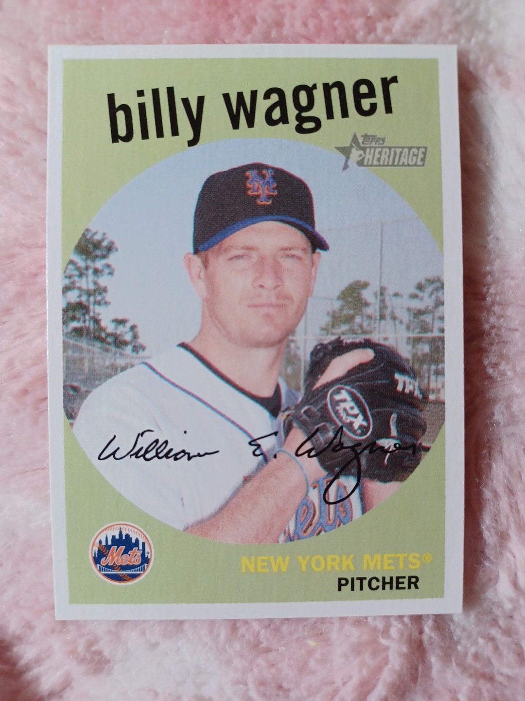 2008 Topps Heritage – Billy Wagner #13 Black Back New York Mets HOF NM