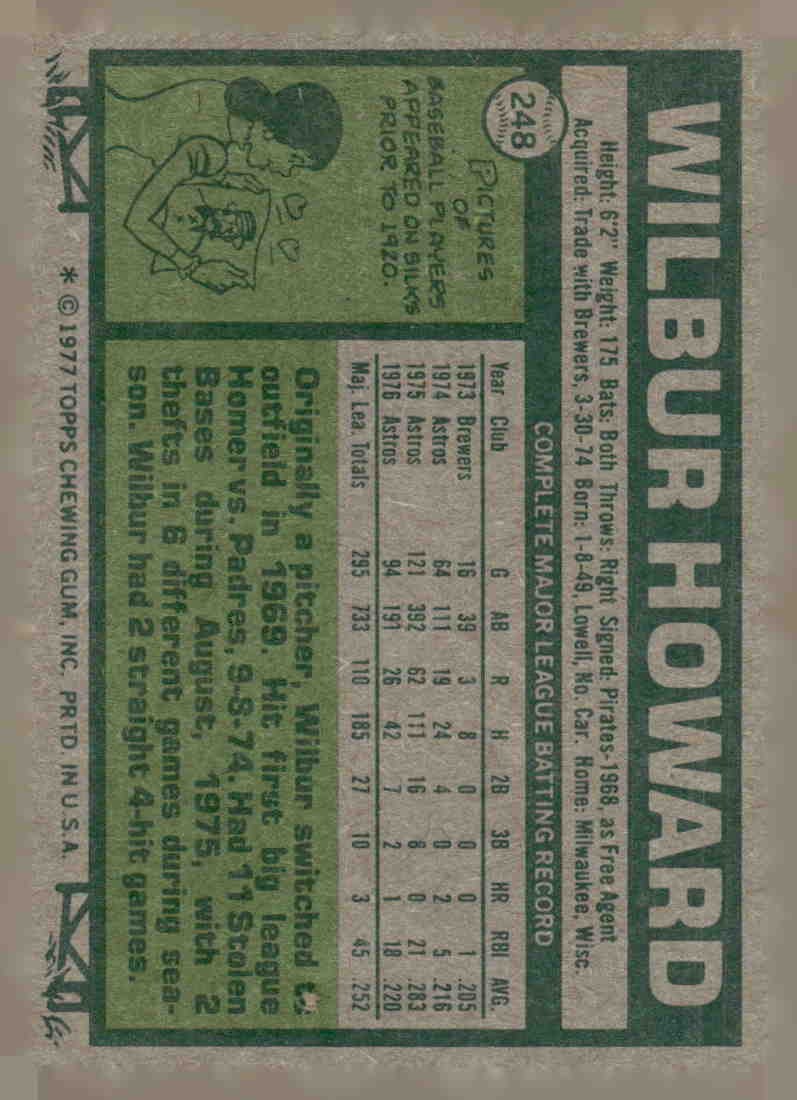 1977 Topps #248 Wilbur Howard
