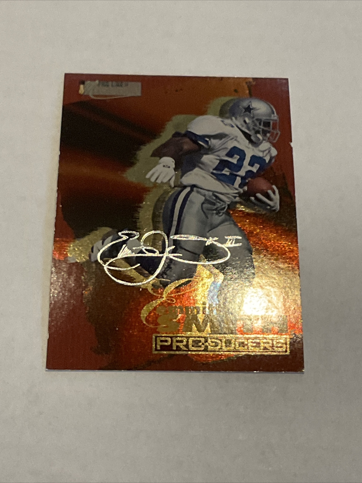 1996 Score Board Pro Line Producers Card #4 Emmitt Smith Dallas Cowboys