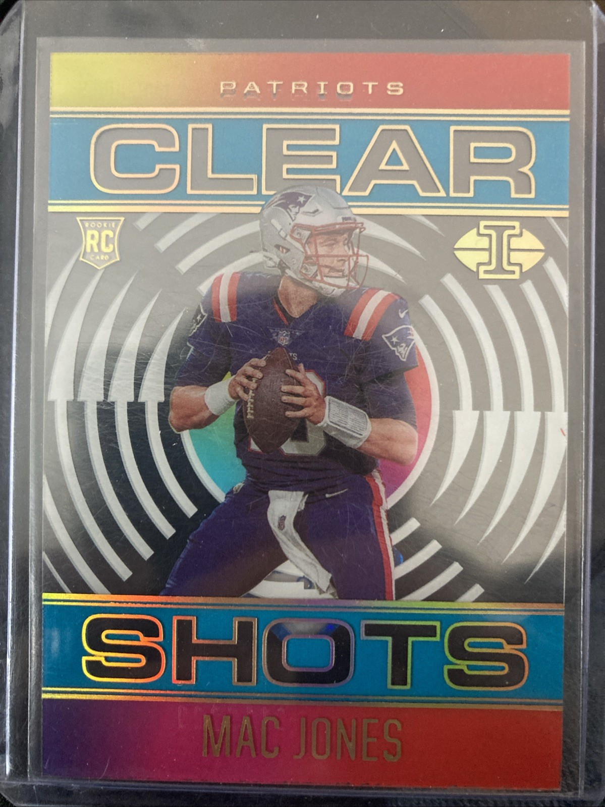 2021 Panini Illusions Clear Shots Mac Jones #CS-20 Light Blue /299 (RC)