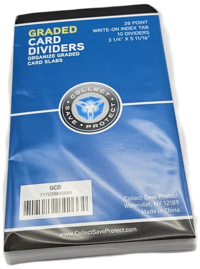 (30) CSP Graded Size Trading Card Dividers – Organize PSA BGS Slabs (3 Packs)