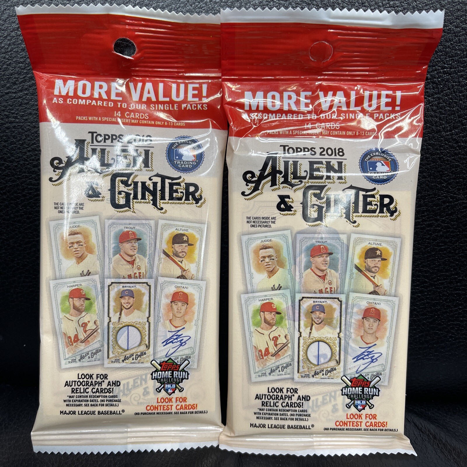(2). 2018 topps allen ginter Fat Pack.(14 Cards Per Pack)
