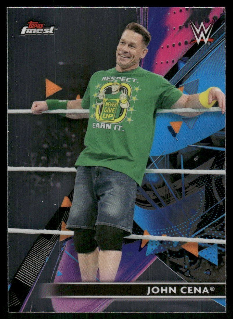 2021 Topps Finest WWE #100 John Cena wrestling card