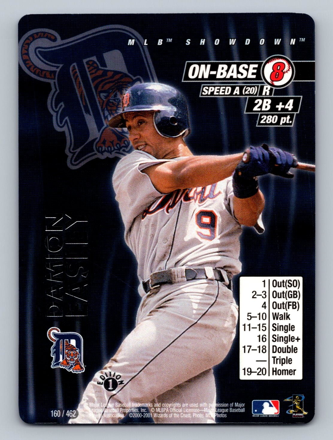 2001 MLB Showdown 1st Edition Damion Easley #160