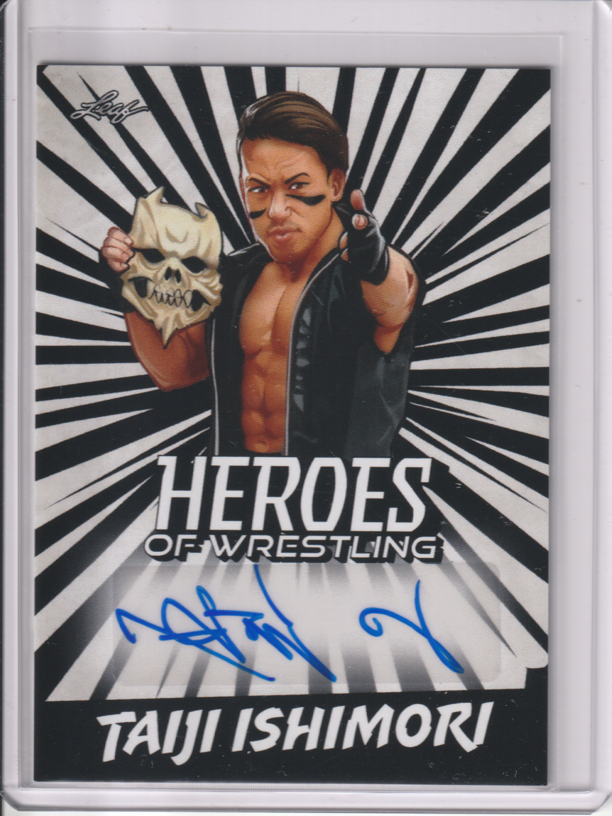 2023 Leaf Heroes of Wrestling Taiji Ishimori White Auto #BA-TI1
