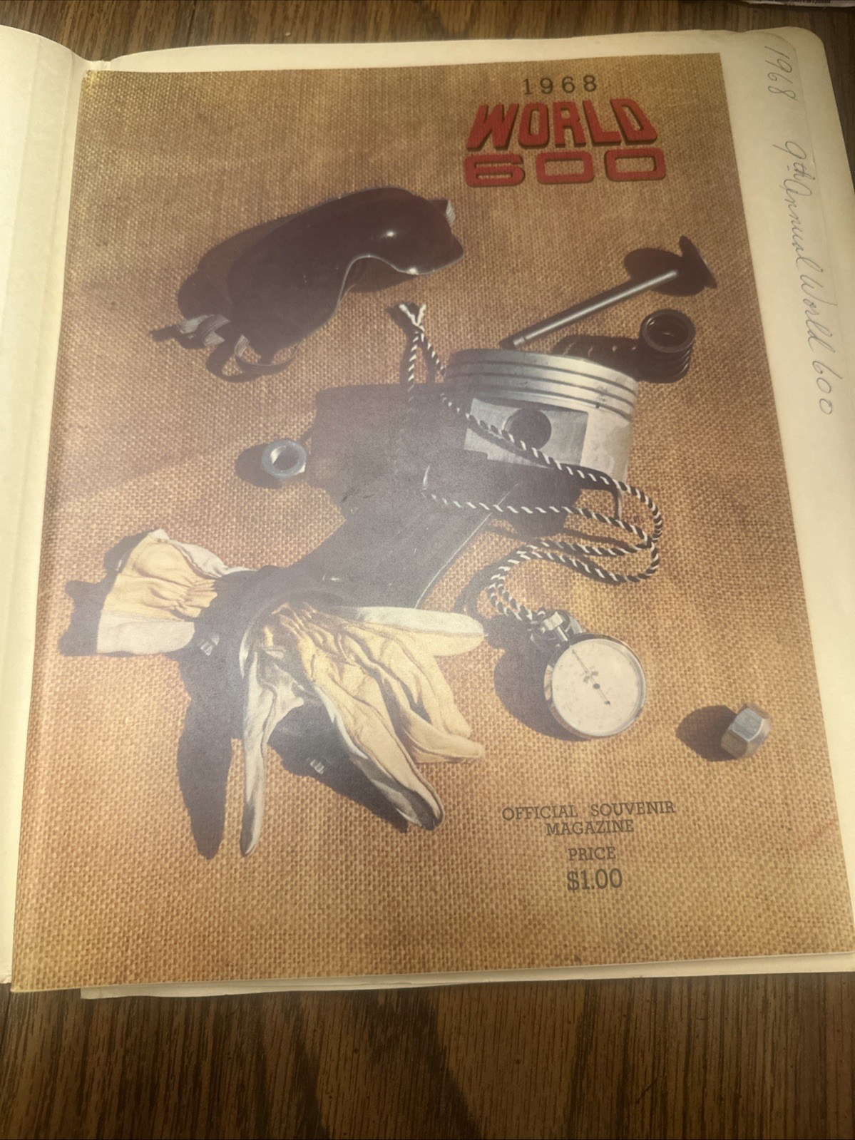 1968 NASCAR Charlotte World 600 Stock Car Racing Program Crisp Condition