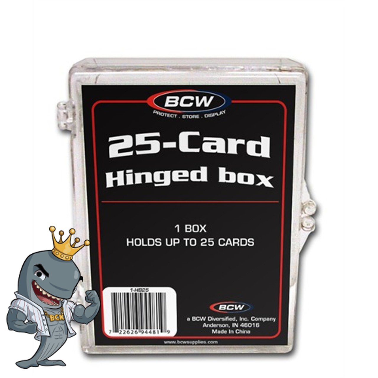 (6 Pack) BCW 25-Card Hinged Plastic Box Holders For Trading Cards/TCG FREE SHIP