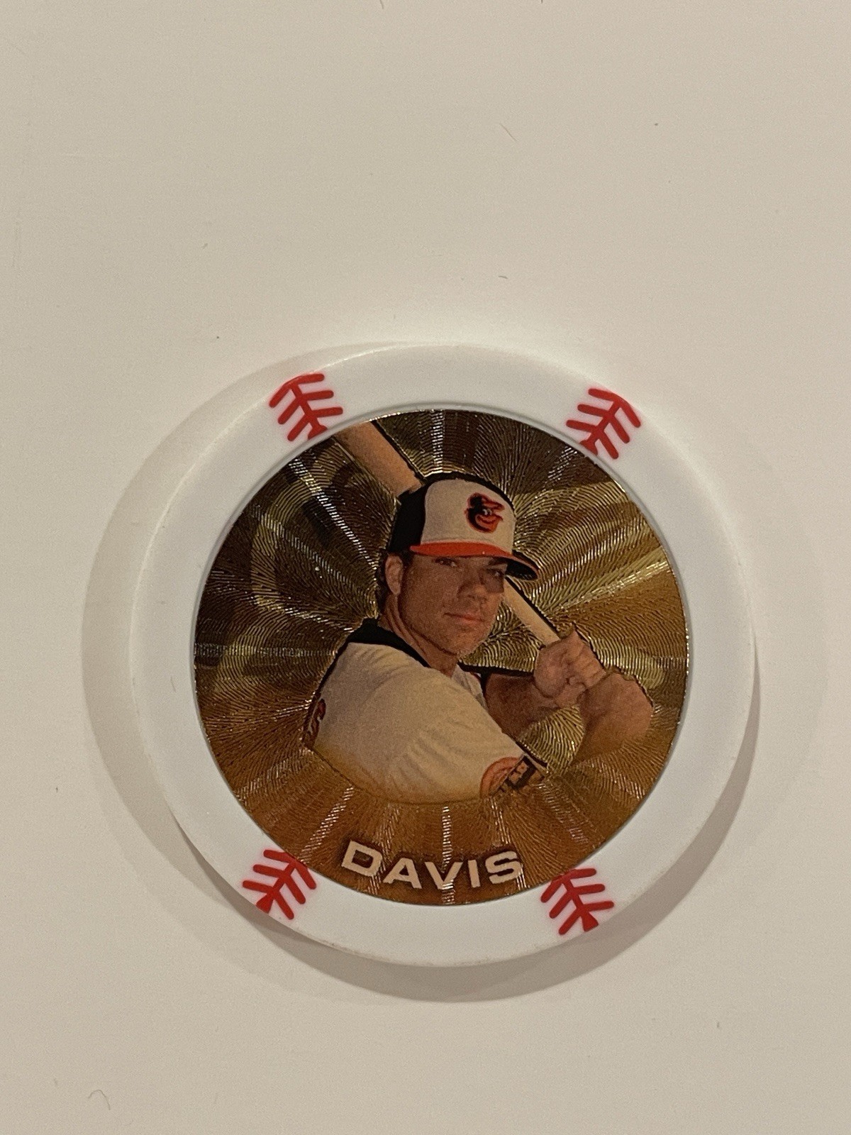 2014 Topps MLB Chipz Poker Chips Gold Chris Davis Magnetic Glow in the Dark
