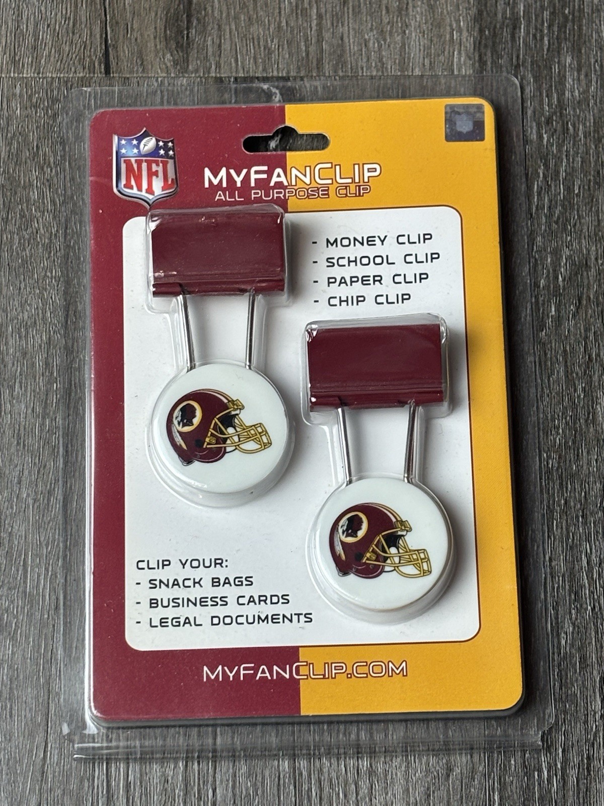 Washington Redskins NFL MYFANCLIP All Purpose Clip-NEW