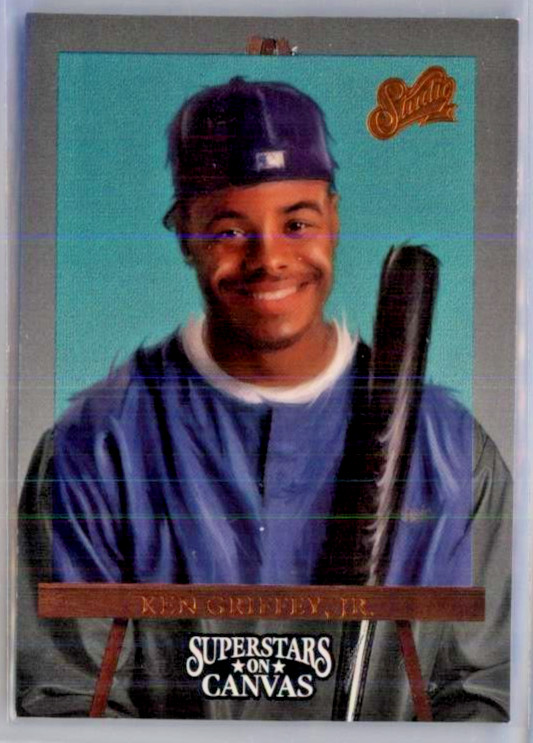 1994 Studio Superstars on Canvas Ken Griffey Jr . #1 SEATTLE MARINERS