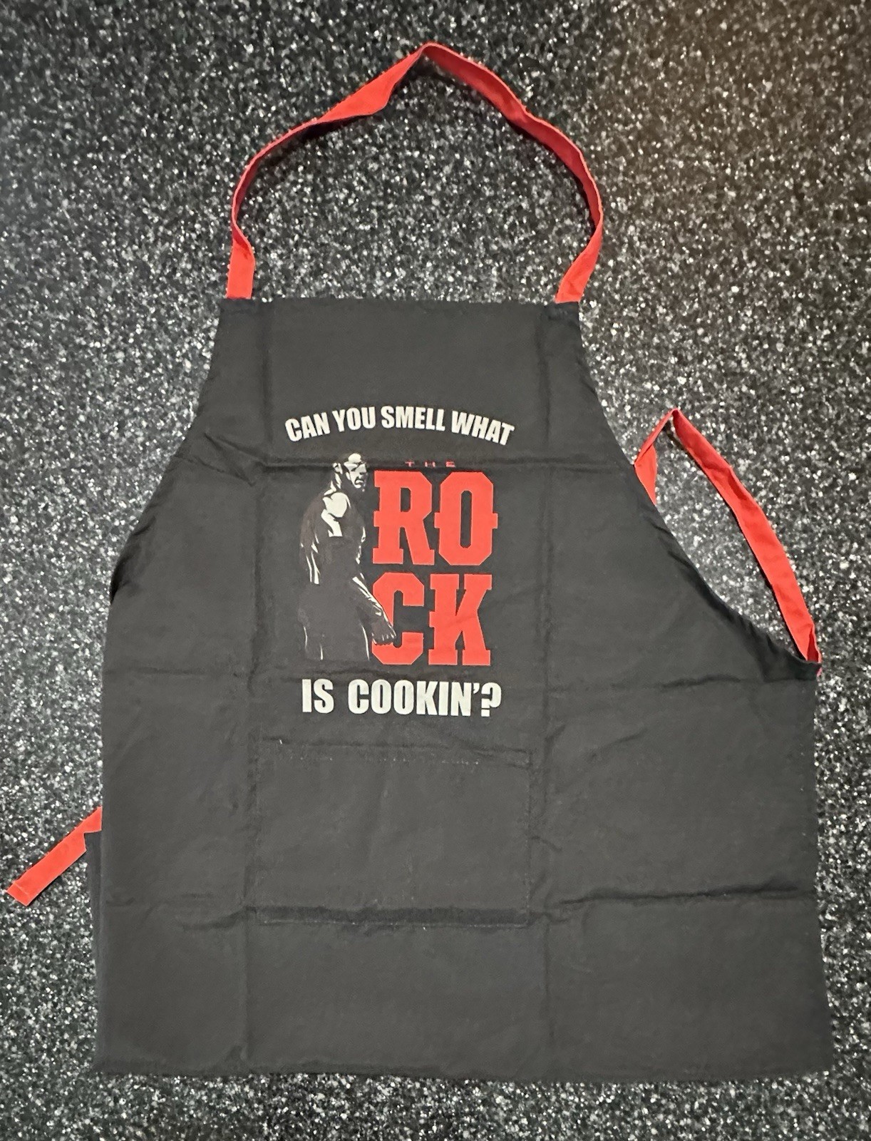 WWE The Rock Can You Smell What The Rock Is Cookin’ Apron 2021 Slam Crate Black