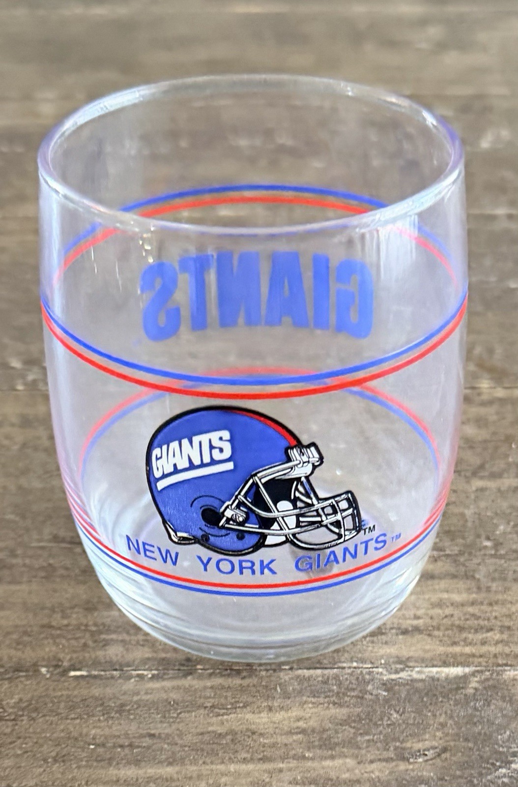 Vintage New York Giants NFL 8oz Drinking Glass From 1980’s Excellent Condition!