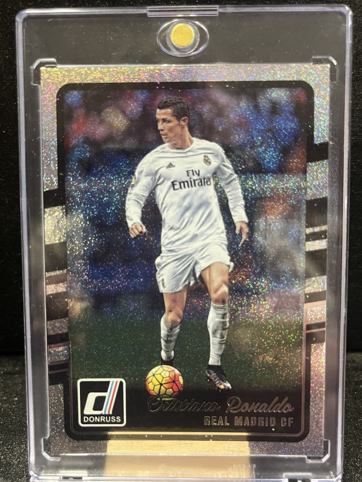 2016 Panini Donruss #138 Cristiano Ronaldo Rare Silver Sparkle Foil SP