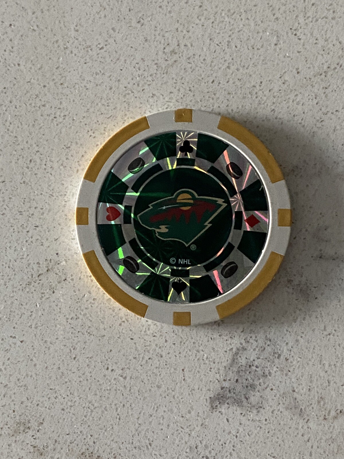 Minnesota Wild NHL Poker Chip Gold Collectors Edition Casino Style 11.5g