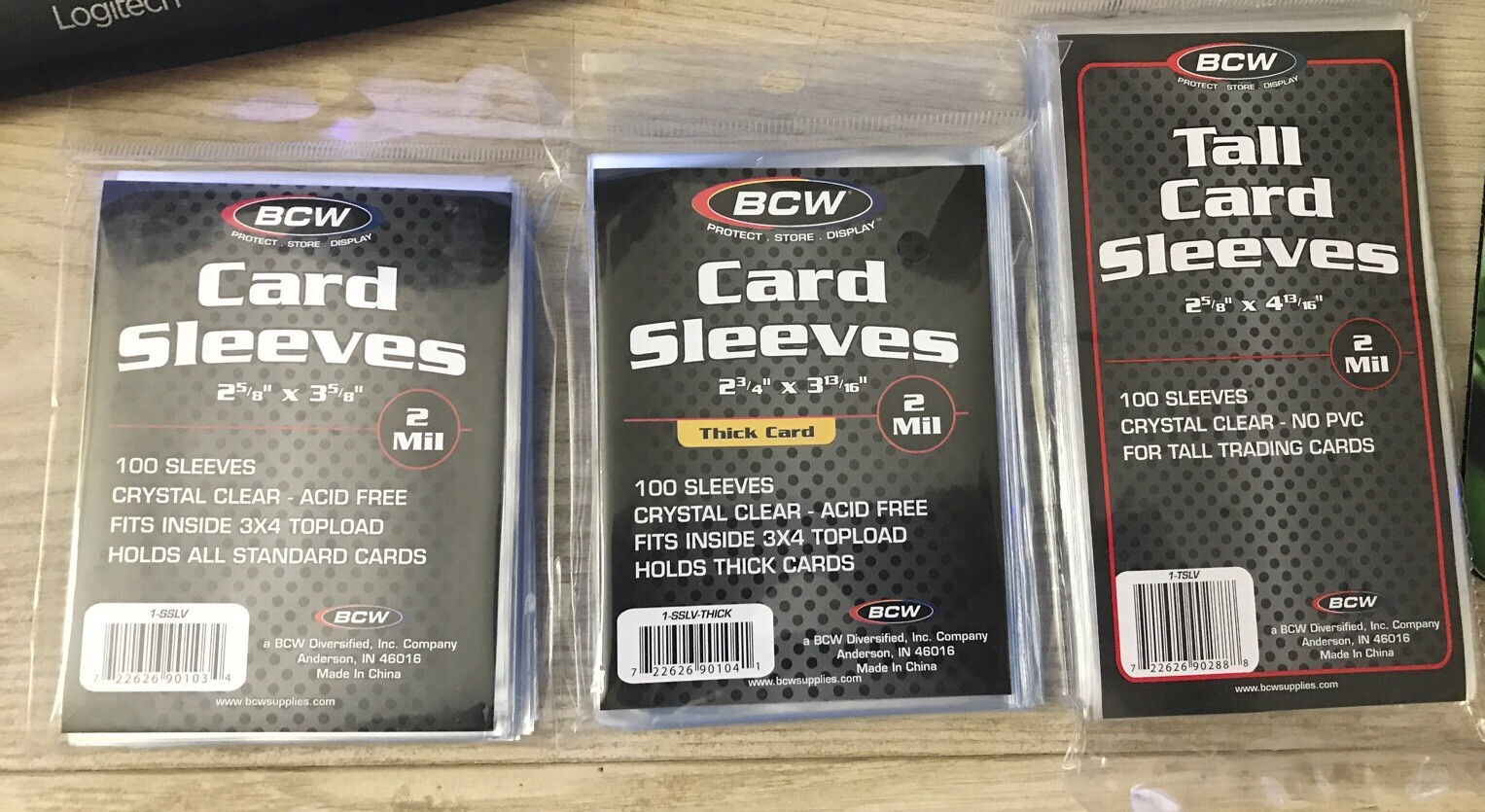 BCW Standard Thick Tall Trading Card Sleeves 100 1000 5000