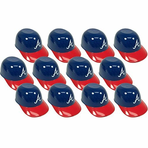 Atlanta Braves MLB 8oz Snack Size Ice Cream Mini Baseball Helmets – Quantity 12