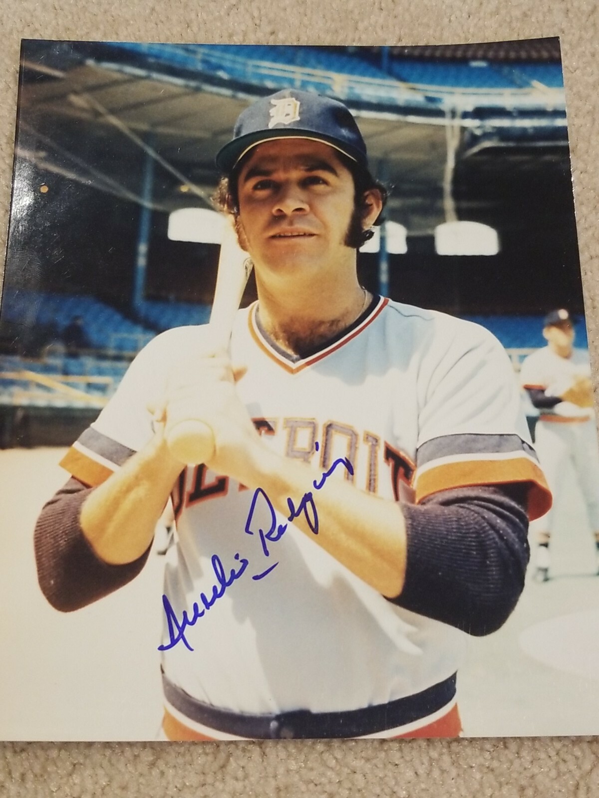 VINTAGE AURELIO RODRIGUEZ DETROIT TIGERS SIGNED 8×10 PHOTO