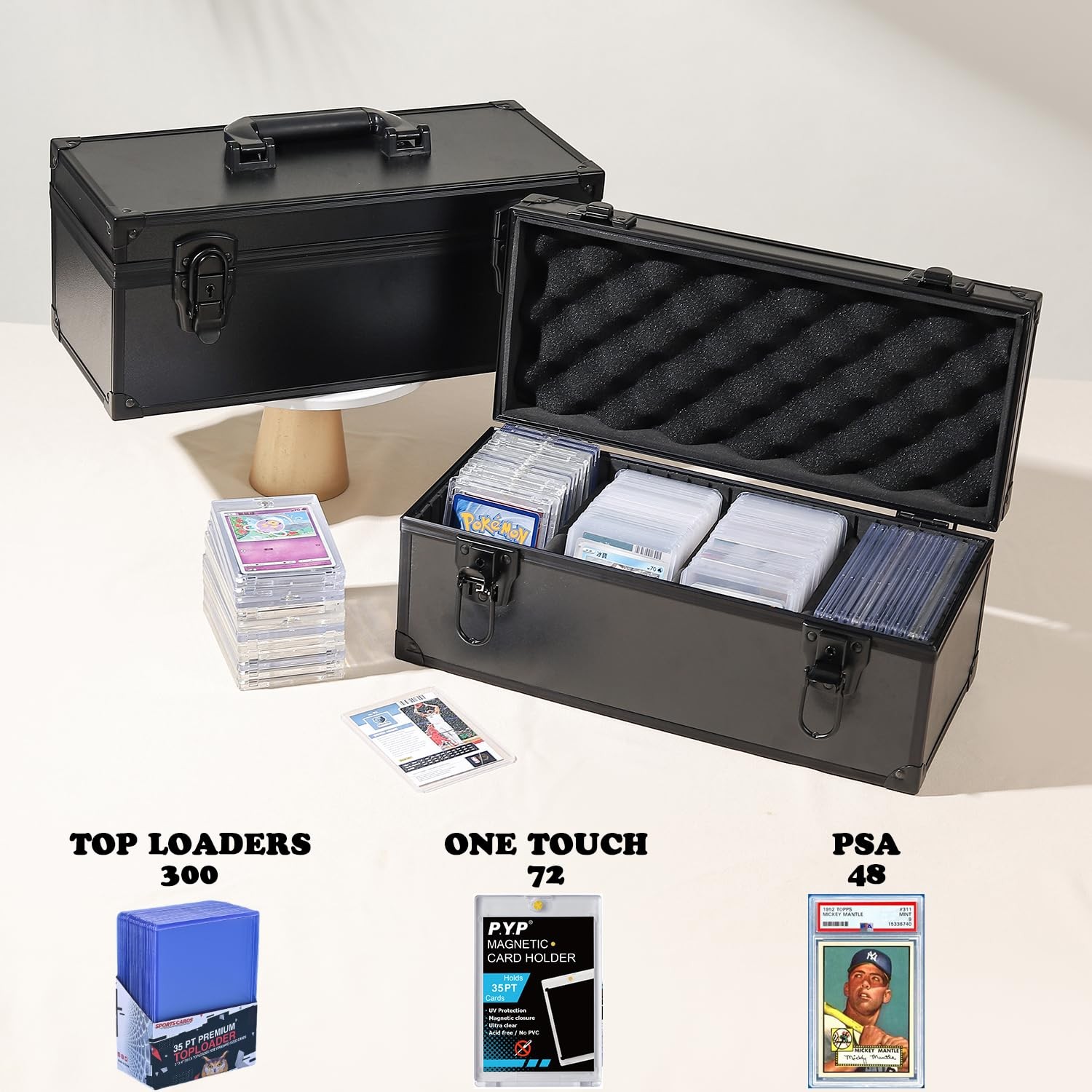 Azamou Toploaders Storage Box for 3″ x 4″ 35pt Rigid Cards, Trading & Sports …