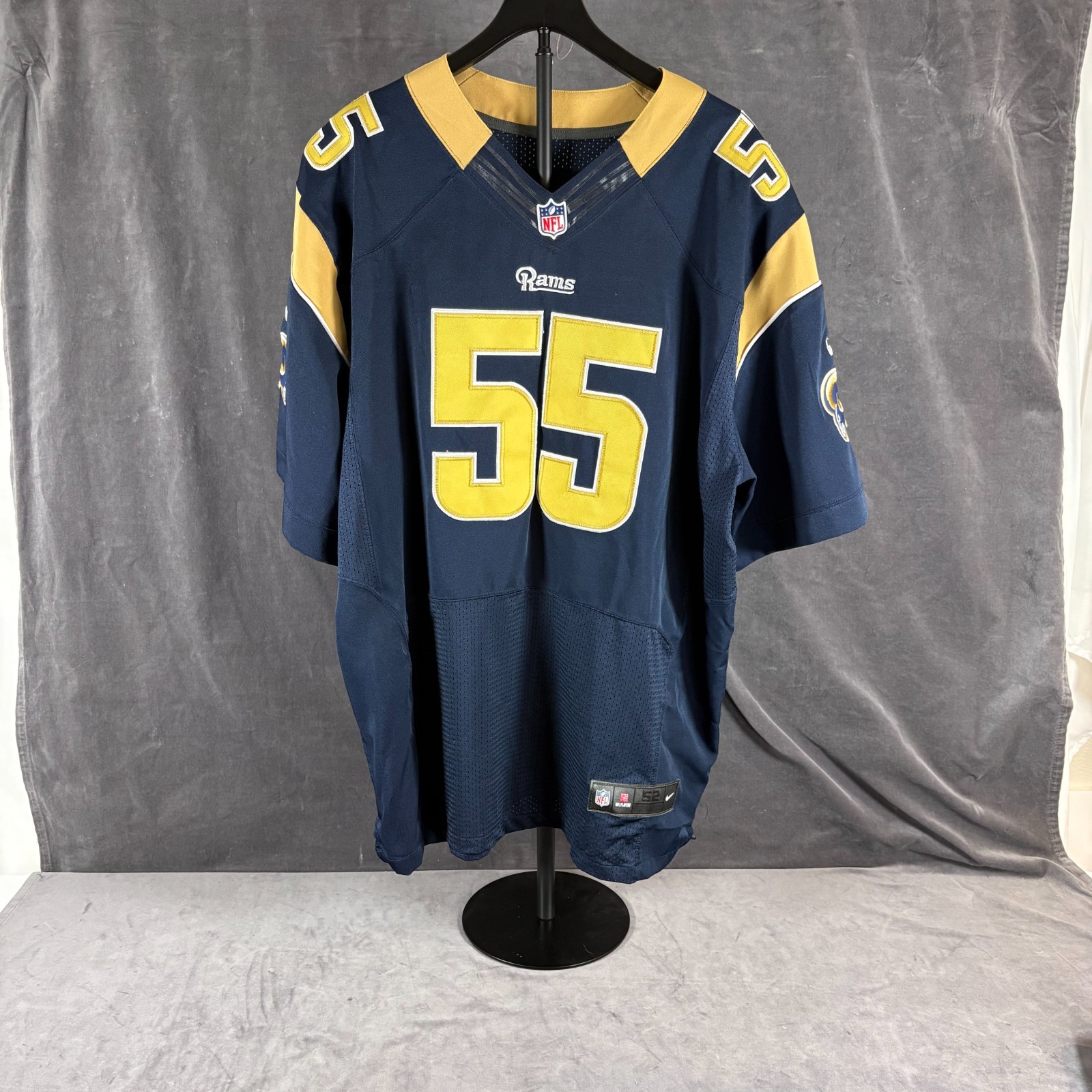 Nike NFL Los Angeles Rams James Laurinaitis Jersey #55 Navy Blue Size 52 XL