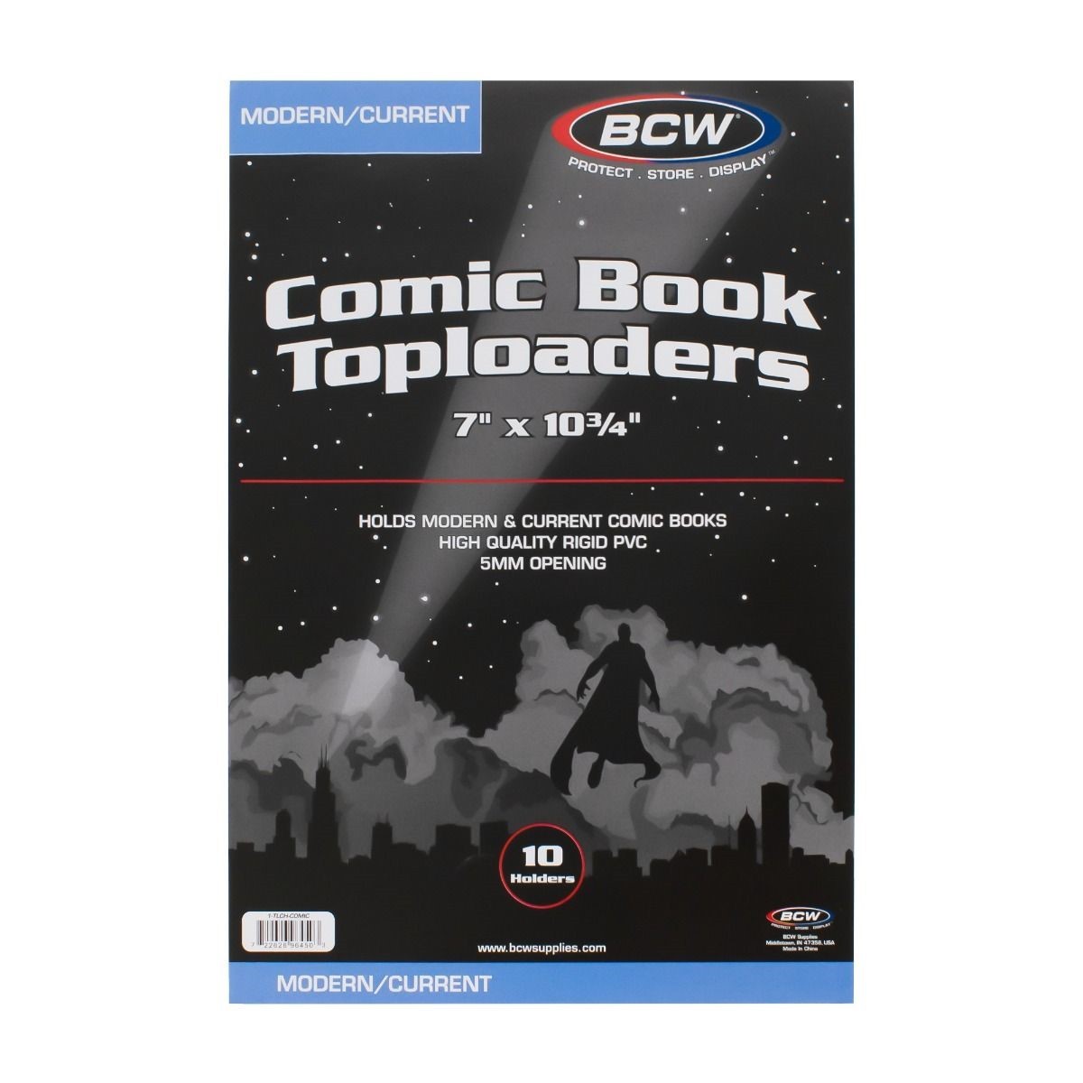 10 BCW Topload Holders For Current Comic Book 7×10 3/4 Long Term Safe Rigid PVC