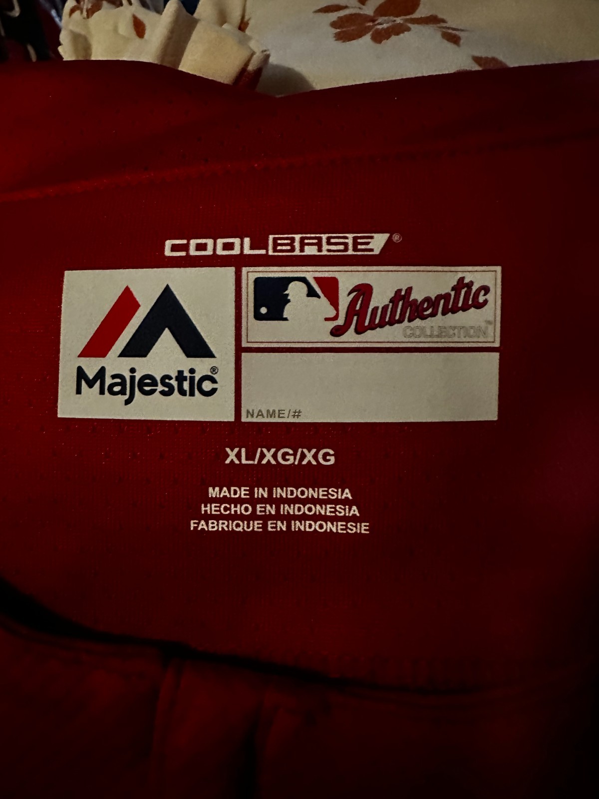 Anaheim Angels Majestic Batting Practice Red Baseball Jersey Men’s X-Large
