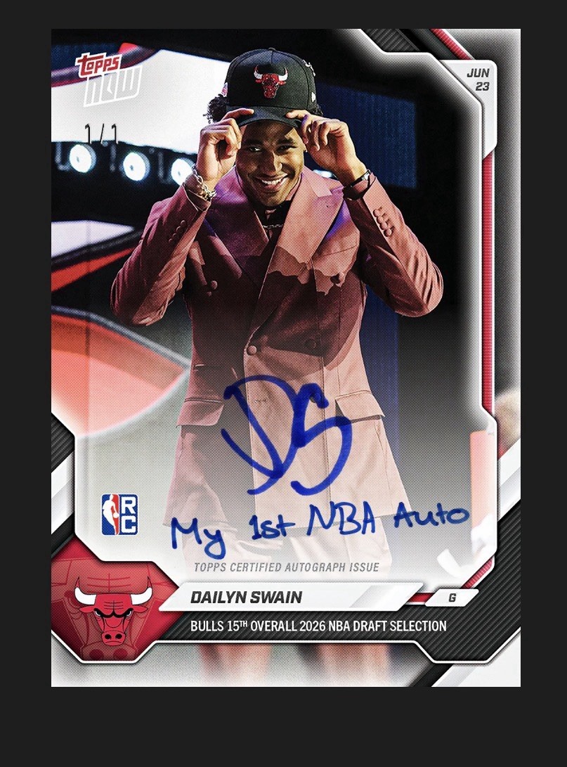 Dailyn Swain – 2025-26 NBA Topps NOW – 15th PICK- Chance At 1/1 Auto Presale