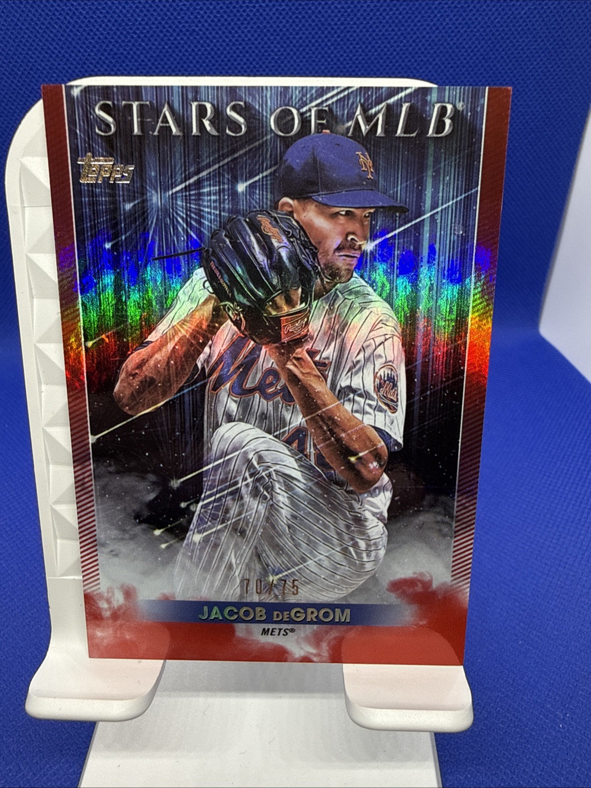 2022 Topps Series 1 – Stars of Mlb Jacob deGrom #SMLBC-13 Red…