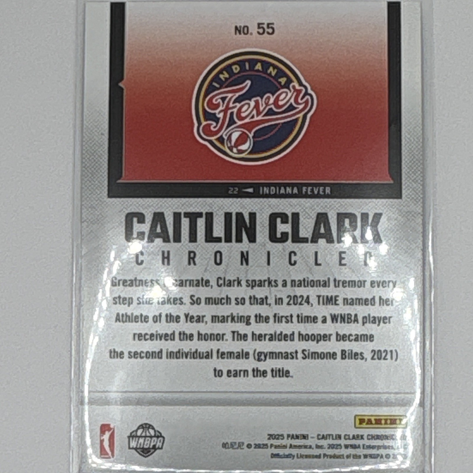 #55 CAITLIN CLARK Chronicled GREEN HOLO TIME Athlete