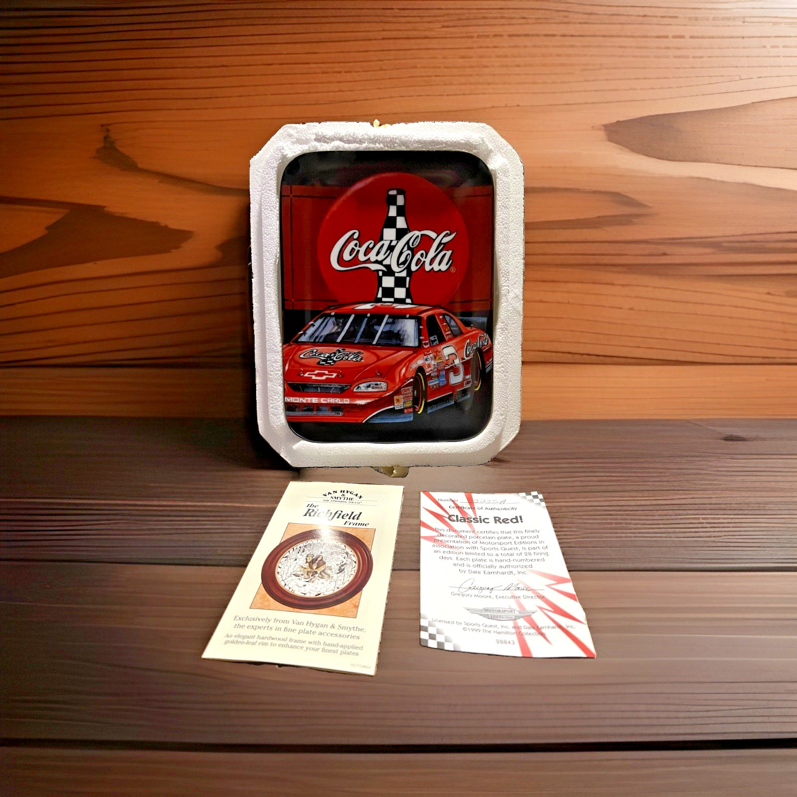1999 Motorsport Edition Dale Earnhardt Classic Red! Collectors Plate W/COA