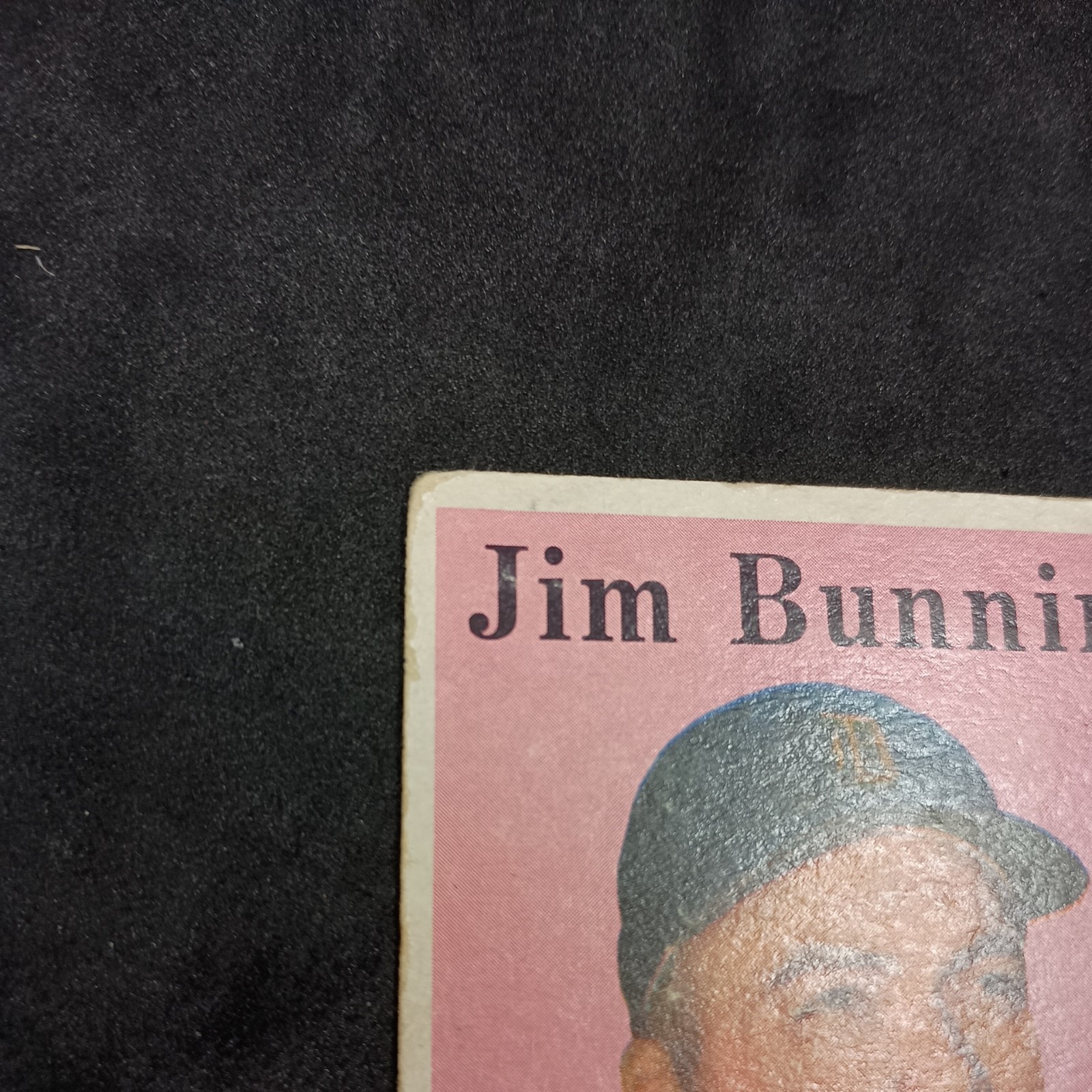 1958 Topps #115 Jim Bunning Has Surface Damage and Marks