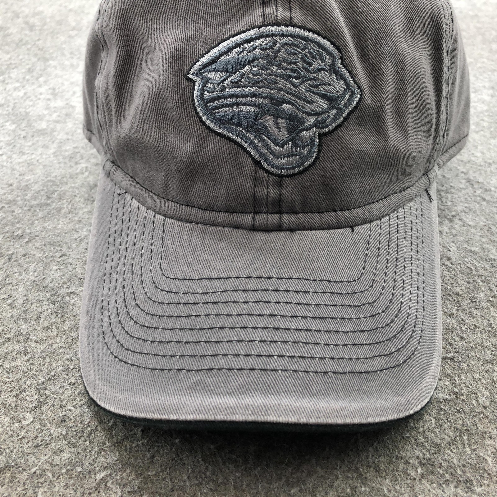 Jacksonville Jaguars Hat Cap Strap Back Mens One Size Gray Embroidered Logo