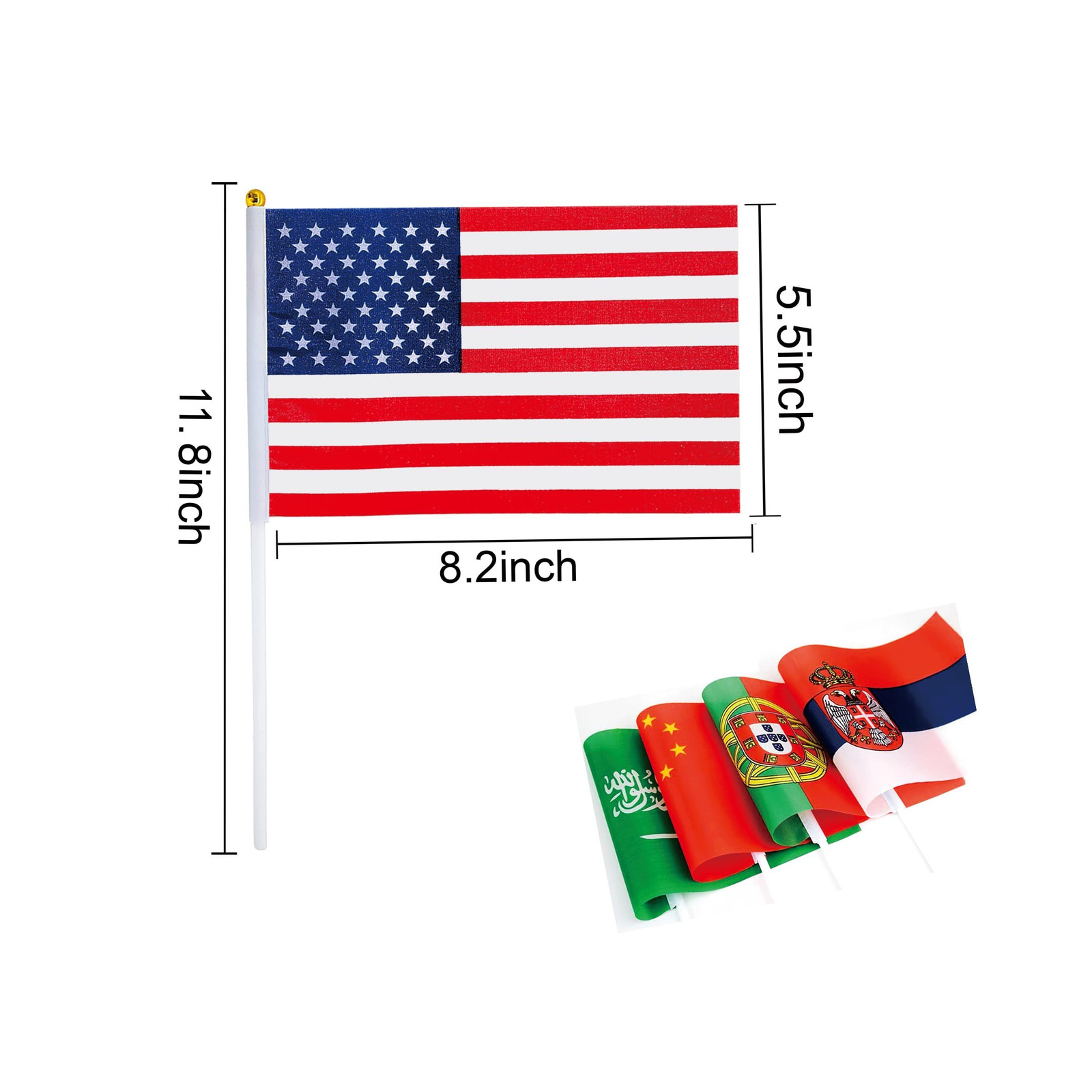 LUSEOAN 226 Different Countries 8.2 x 5.5 Inch, 226 Flags